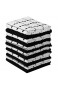 ZOYER Küchentücher (12 Stück) 38 1 x 63 5 cm Baumwolle Frottee Geschirrtücher & Barhandtücher 6 Stück schwarz & 6 Stück weiß kariert Design Geschirrtücher