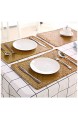 6er Pack Tischsets aus natürlichem Seegras 43 x 30 cm handgewebte rechteckige Rattan Platzsets für den Esstisch