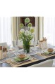 AIRCOWRIE Platzsets für Esstisch 8er Set hitzebeständig Tischset Waschbar Vinyl Tischsets für Küche Restaurant (Gold)