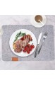 CHENKEE Platzset Filz 8er Set Tischset Abwaschbar Filz Set mit Untersetzer und Besteckbeutel for Küche Zuhause Restaurant Speisetisch (44x32cm)