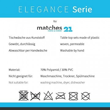 matches21 Tischset Platzset ELEGANCE Platzmatten blau hellblau 8er Set gewebt aus Kunststoff 45x30 cm