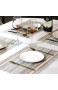 Sayopin Platzsets Platzsets für Esstisch 6 Stück hitzebeständig rutschfest gewebt Tischsets für Küche Tischsets schmutzabweisend Weihnachts-Tischsets (6 blaue Streifen)