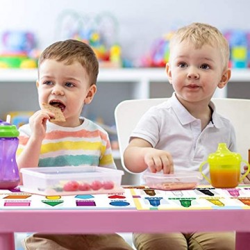 Schöne Tischsets für Kinder – Set mit 4 rutschfesten Platzsets sind leicht zu reinigen – motivieren Kinder zu lernen während sie essen