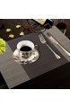 YOLOKE 6er Set Platzsets waschbar rutschfeste Wärmedämmung gewebt Vinyl Tischsets für Küche Esstisch Tischsets 30x45cm (Brown)
