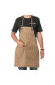 ChengYi Wachsschürze 7 Taschen für Kaffee/Chef/Werkstatt Schürzen verstellbare Taillenbänder und Leder-Umhängeband Werkzeugschürze für Damen und Herren