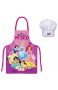 Disney Prinzessinnen-Kinderschürze Kochmütze Set für Kinder zum Kochen Backen Schürzen für Jungen und Mädchen