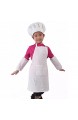 Dylandy – Kochschürze für Kinder verstellbare Schürze mit Taschen Weiß