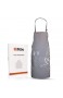 EliXito® Premium Kochschürze/Küchenschürze 100% Baumwolle mit Taschen für Damen - Belastbar & pflegeleicht - Auch Perfekt als Grillschürze und Backschürze grau