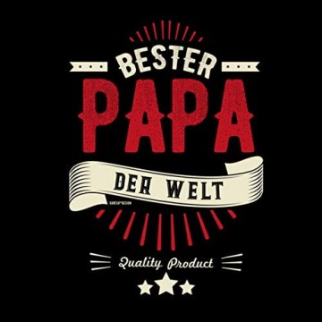 Geburtstagsgeschenk für Papa Schürze mit Spruch Bester Papa der Welt :-: für Vater Vatertagsgeschenk mit Urkunde Farbe:schwarz