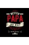 Geburtstagsgeschenk für Papa Schürze mit Spruch Bester Papa der Welt :-: für Vater Vatertagsgeschenk mit Urkunde Farbe:schwarz