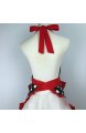 Küchenschürze für Damen Vintage-Schürze Retro-Schürze gepunktet 100 % Baumwolle Prinzessinnen-Kleid Overall-Schürze tolles Geschenk für Küche und Party (rot)