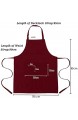 LessMo Schürze Grillschürze und Kochschürze in Profiqualität mit verstellbarem Nackenriemen Und Mit Zwei Taschen aus 100% Baumwolle 70 x 85 cm (Tiefrot)
