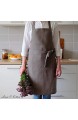 Linen & Cotton Luxus Schürze Küchenschürze Kochschürze Grillschürze Ella 100% Leinen - 70 x 84cm (Grau)