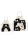 Schürze für Erwachsene und Kinder 2 Stück schwarze Katzenmuster verstellbare Lätzchen Schürzen für Erwachsene Jungen Mädchen Geschenk Malen Kochen Backen Küchenschürzen