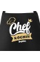 SpecialMe® Küchen-Schürze mit Namen Schriftzug Chefkoch/Chefköchin individualisierbar Kochschürze Männer Frauen personalisierte Geschenke Chefköchin schwarz Unisize