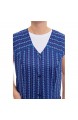 Tobeni Damen Kittelschürze Knopf-Kittel lang in 100% Baumwolle ohne Arm mit Taschen Farbe Design 12 Grösse 50