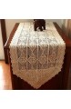 DOKOT Gehäkelt Stickerei Tischläufer für Tischdekoration Baumwolle Romantische Europäischen Tischdecke 40x150cm Beige