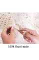 KEPSWET Tischläufer aus 100 % Baumwolle handgefertigt Häkelspitze oval 30 5 x 121 9 cm Schwarz
