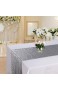 MengH-SHOP Tischläufer Pailletten Silber Tischdecken Tischfahne Dekoration für Party Hochzeit Geburtstag Baby Duschen 30 * 280cm