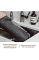 Miqio ® - Design Tischläufer aus Filz abwaschbar | Marken Label aus Echtleder | Tischband 150x40 cm | Skandinavische Deko - passend Tischsets Platzsets Tischdecken | dunkel grau