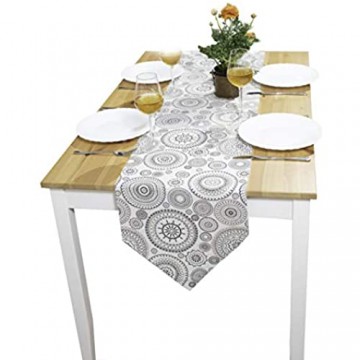 Premium Tischläufer modern | Skandinavische Deko Tischdecke Frühling 35x140 cm | qualitative Frühlingsdecke aus Stoff für das Wohnzimmer | Baumwolle Tischläufer hat Fleckschutz und ist abwaschbar