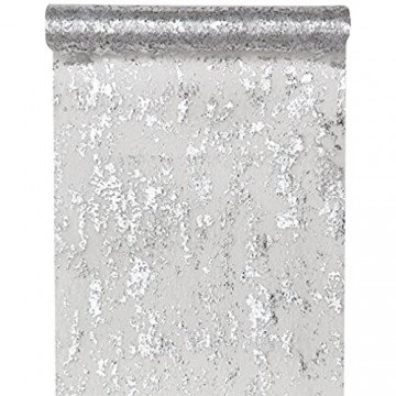Santex Tischläufer Fantasie glänzend Polyester Silber