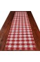 SeGaTeX home fashion Tischläufer Landhaus-Tischdecke Karo in Rot 40 x 160 cm rot-weiß kariert Hirschmotiv für den rustikal-gemütlichen Landhaus-Stil