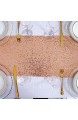 ShinyBeauty Sparkly Rosa Gold Pailletten Tischläufer für Hochzeit/Events Dekoration 30 * 180 cm (Roségold 1)