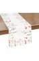 Smurfs Yingda Tischläufer Druck-Motiv mit Blumenmuster Vintage Frühling Schmetterlinge Tischdecke Tischband Polyester abwaschbar weiß 35x180cm