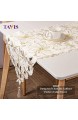 Tayis Tischläufer 40x 180cm Blumenstickerei Tischläufer für Hochzeitsfeier Bauernhaus Dekor (Weiß)