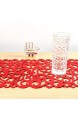 Tischläufer 7 Farben Rechteck Form fühlte Tischdecke Runner Tischsets Tischsets Haushalt Dekorationen neu für rustikale Hochzeiten Party Dekorationen und Kunsthandwerk(Big red)