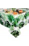 2 Stücke Hawaii Palme Blätter Tischdecke Einweg Kunststoff Tropische Rechteckige Tischdecken zum Geburtstag Luau Dekorationen Küche Esszimmer Baby Dusche Dekoration 51 2 x 86 6 Zoll