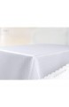 BEAUTEX Tischdecke Damast Punkte - Bügelfreies Tischtuch - Fleckabweisende Pflegeleichte Tischwäsche - Tafeltuch Eckig 130x220 cm Weiss