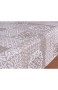 BEAUTEX Wachstuchtischdecke Wachstuch Tischdecke abwischbar ECKIG RUND OVAL Motiv und Größe wählbar (Motiv: Leinen Ornament beige Eckig 140x100)