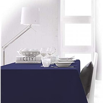Home Direct Qualitäts Tischdecke Textil Eckig 150 x 250 cm Farbe wählbar Dunkelblau