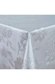 laro Wachstuch-Tischdecke Abwaschbar Garten-Tischdecke Wachstischdecke PVC Plastik-Tischdecken Eckig Meterware Wasserabweisend Abwischbar GAE Muster:Dhalia Silber Größe:130x160 cm