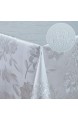 laro Wachstuch-Tischdecke Abwaschbar Garten-Tischdecke Wachstischdecke PVC Plastik-Tischdecken Eckig Meterware Wasserabweisend Abwischbar GAE Muster:Dhalia Silber Größe:130x160 cm