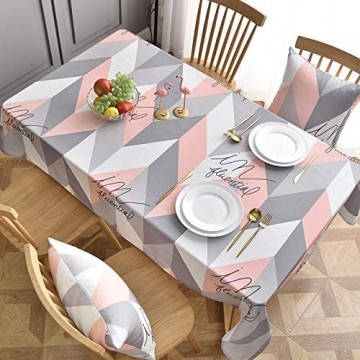 LIUJIU Tischdecke Rechteckige Abwaschbar Polyester Tischtuch Wasserabweisend Geeignet für Home Küche 110x160cm