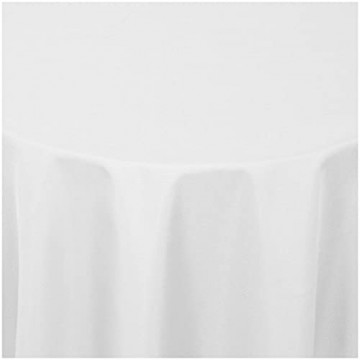 MODERNO® Textil Tischdecke Uni Design | oval 160x280 cm in Weiss Damast | Eckig Oval Rund Größe und Farbe wählbar