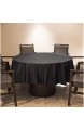 Neatiffy Einweg-Tischdecken aus Kunststoff 213 cm 6 Stück Tischdecke für runde 213 4 cm Tische Schwarz