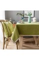 Pahajim Tischdecke Baumwolle Leinen Einfacher Stil Tischwäsche Tischläufer Home Küche Dekoration (Grün Rechteckig/Oval 135 x 200 cm 4-6 sitzes)