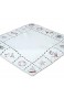 Raebel Tischdecke Tischläufer Mitteldecke Maritime Stickerei wollweiß mit bunter Stickerei 60 x 60 cm/Aufmachung 1 Stück