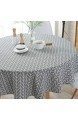 Rund Tischdecke Leinen Bunt Einfach Stil Twill Streifen Tischdecke Schön Urlaub Heim Ess Party Verwendung Tischtücher - grau