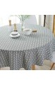 Runde Tischdecke Einfache runde Tischdecke aus Baumwoll-Leinengewebe im nordischen Stil Faltenfest für den Tischde koration Sdurchmesser in der Küche (Grau Durchmesser 120 cm)