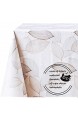 Wachstuchtischdecke Helle Grau in Silber Braune Blätter Rechteckige 200 x 140 cm Abwischbare PVC Tischdecke Wasserabweisend Geprägtem Botanisches Blatt Muster Wachstuch Pflegeleicht Strapazierfähig