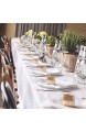 WedDecor Rechteckige Tischdecke Baumwoll-Polyester-Tischdecke für Hochzeit Weihnachten Essen und Geburtstagsfeier 90 x 156 Zoll - Weiße Tischplatte