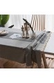 X-Labor Abwaschbar Tischdecke mit Quaste Eckig Wasserdicht Baumwolle Leinen Tischtuch Tischwäsche Pflegeleicht Garten Zimmer Tischdekoration Grau 100 * 140cm