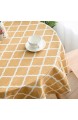 YOUZI Runde Tischdecke gelbe Raute Tischdecke Durchmesser 150cm Küche Esstisch Garten abwischbar wasserdicht