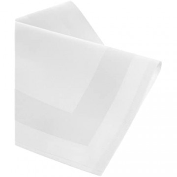 6 weiße Stoffservietten mit Atlaskante 50x50cm