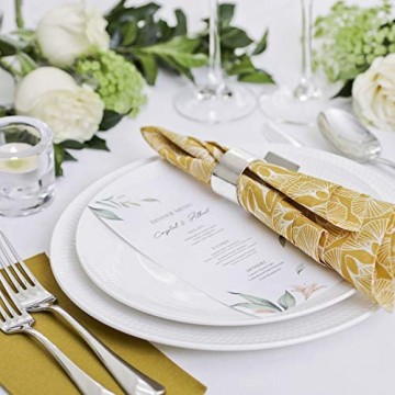 Gold-Papierservietten dekorativ 50 Stück leinenähnlich Einweg-Servietten – Große Gold-Servietten für Party – Hochzeits-Servietten für den Empfang – wie Stoffservietten